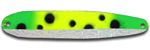 Warrior Lures FL 332NC Green Froggy Flutter fishing spoons.  Salmon, SteelHead and Walleye fishing spoons.